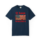 Q Anon WWG1WGA T-Shirt | American Flag Graphic Tee - 250 USA Celebration