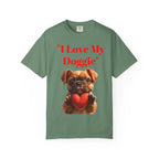 Cute French Bulldog Puppy Holding Red Heart T-shirt | Dog Lover Cartoon - 250 USA Celebration