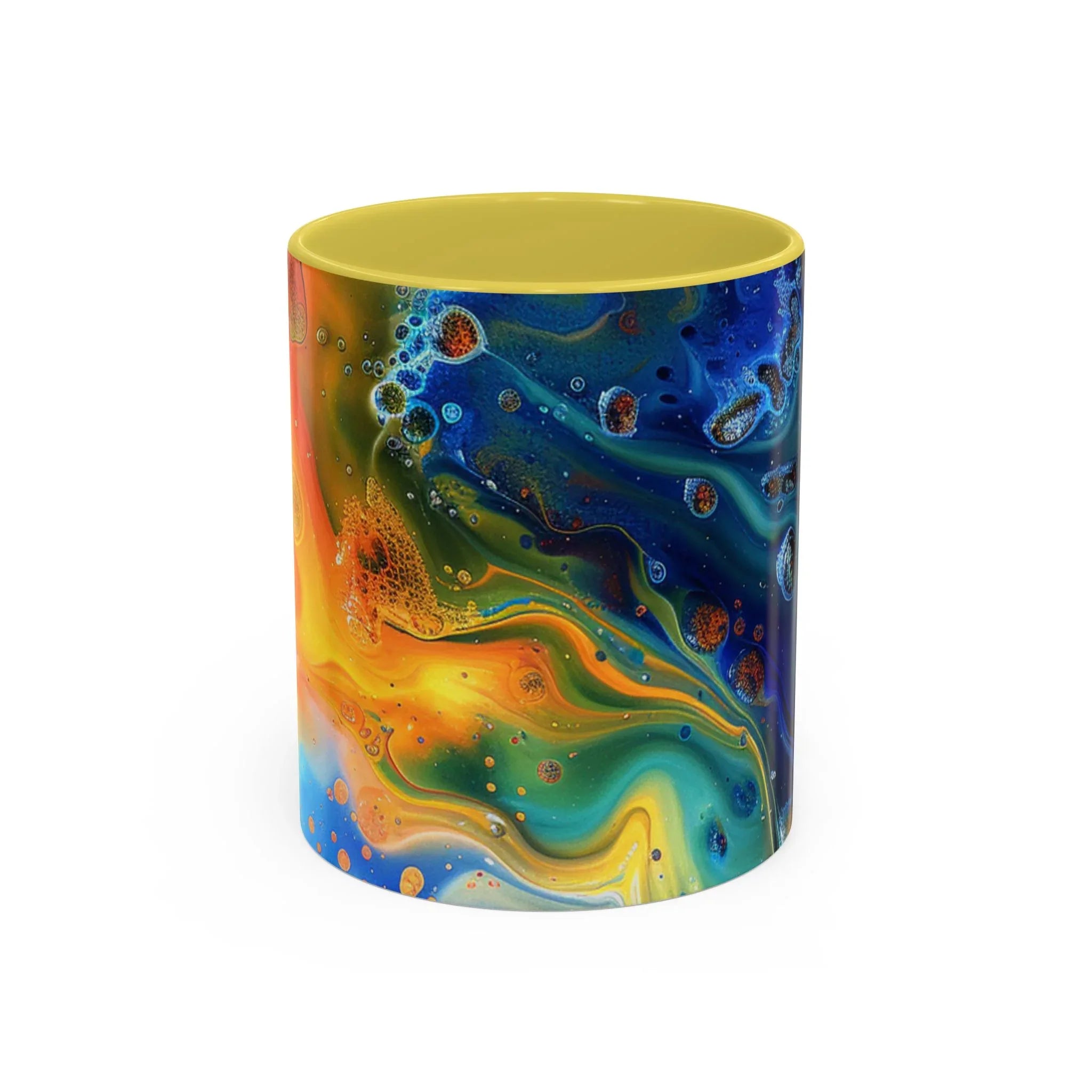 Colorful Mugs (11oz, 15oz) Intense abstract oil splat- coffee cup - 250 USA Celebration