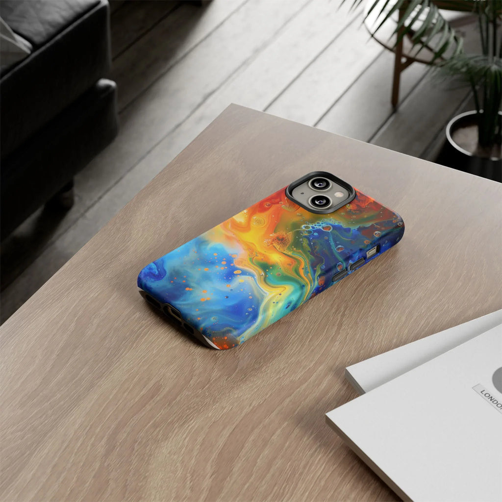 Abstract Colorful Swirl Phone Case | Tough Protective iPhone Cover - 250 USA Celebration