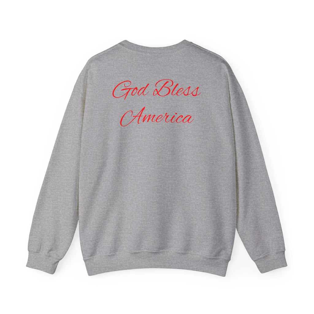 God Bless America Eagle Artwork crewneck sweatshirt | Patriotic eagle collage - 250 USA Celebration