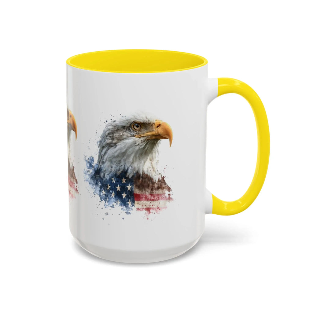 American Flag Bald Eagle Mug | Accent Coffee Mug - 250 USA Celebration
