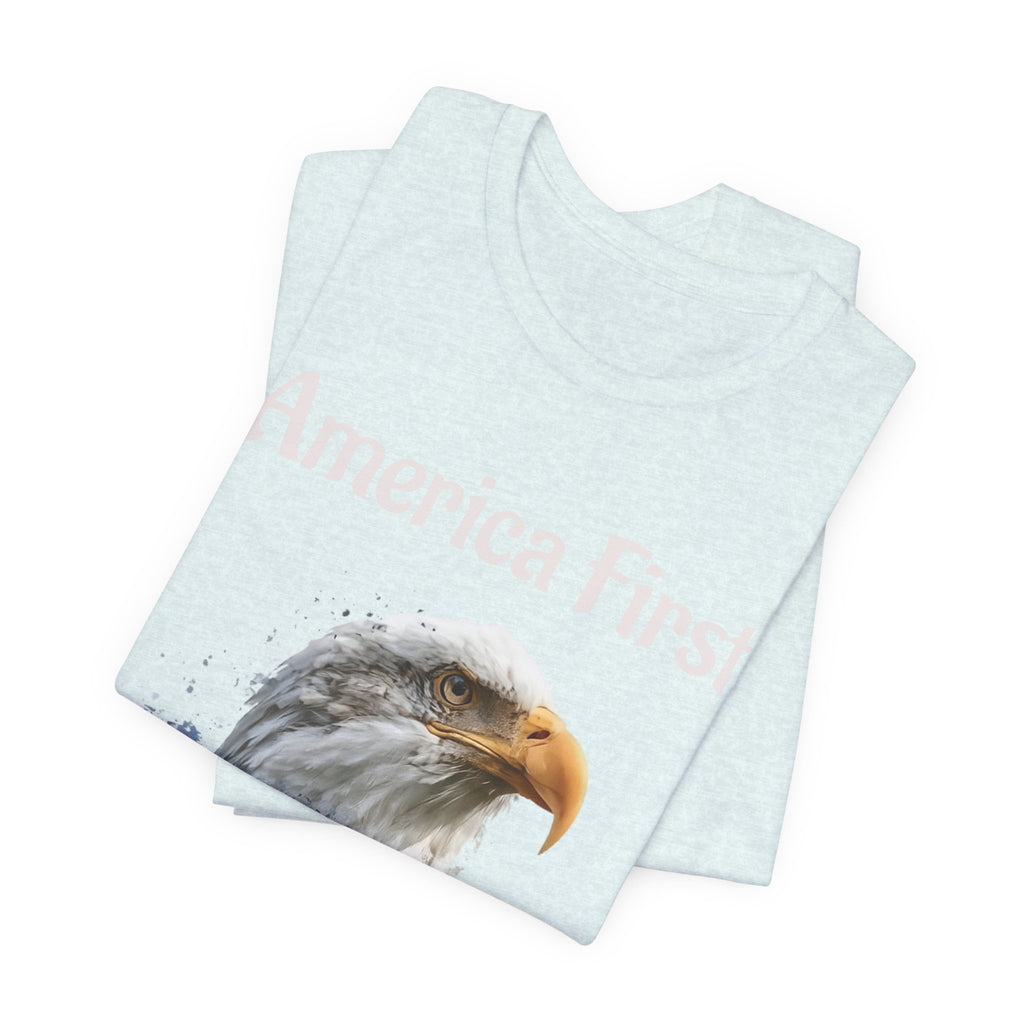America First Eagle T-Shirt – Patriotic Bald Eagle Tee