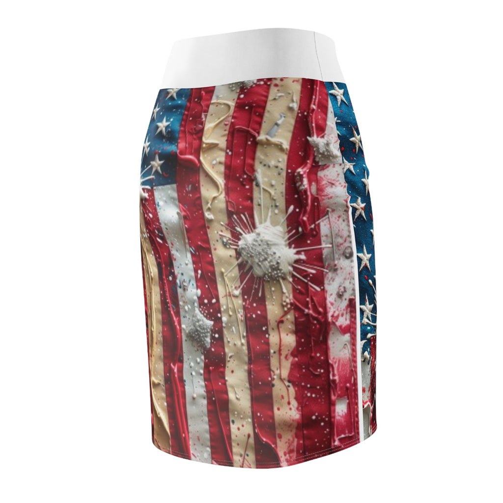 Official 2250th American Flag Pencil Skirt