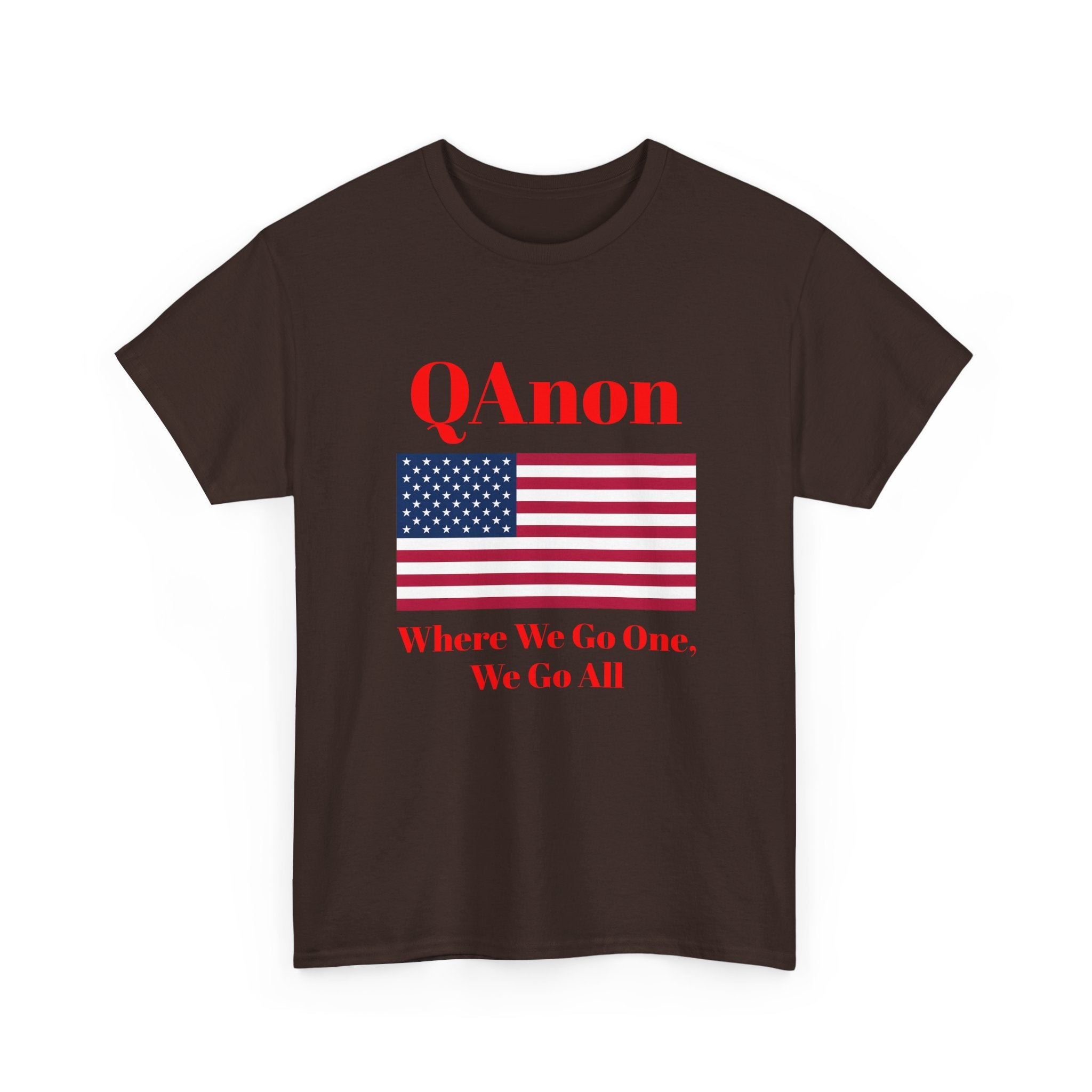 T‑Shirt — QAnon American Flag "Where We Go One, We Go All"