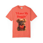 Cute French Bulldog Puppy Holding Red Heart T-shirt | Dog Lover Cartoon - 250 USA Celebration
