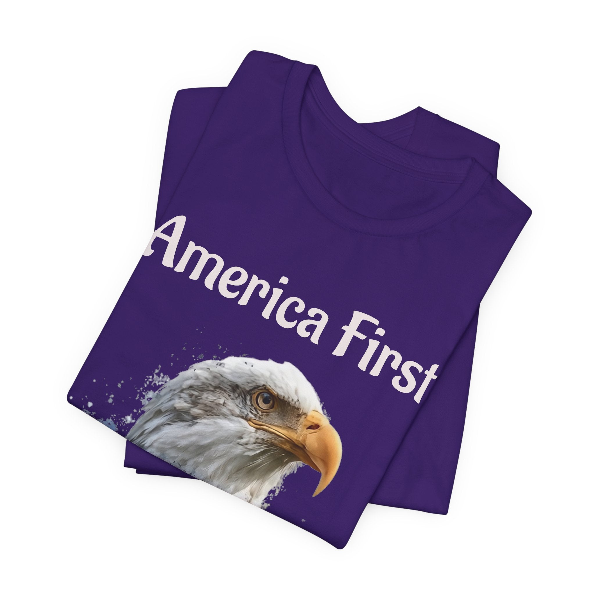 America First Eagle T-Shirt – Patriotic Bald Eagle Tee