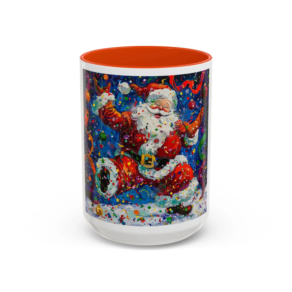 Colorful Mugs (11oz, 15oz) Santa Claus Coffee Cup, Santa Claus Coffee Mug - 250 USA Celebration