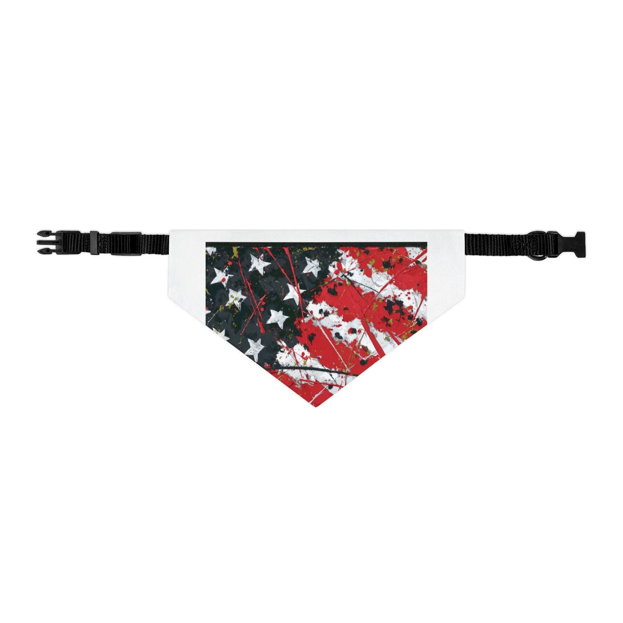 Grunge American Flag Pet Bandana Collar | Patriotic Dog Bandana - 250 USA Celebration