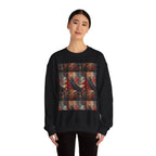 God Bless America Eagle Artwork crewneck sweatshirt | Patriotic eagle collage - 250 USA Celebration