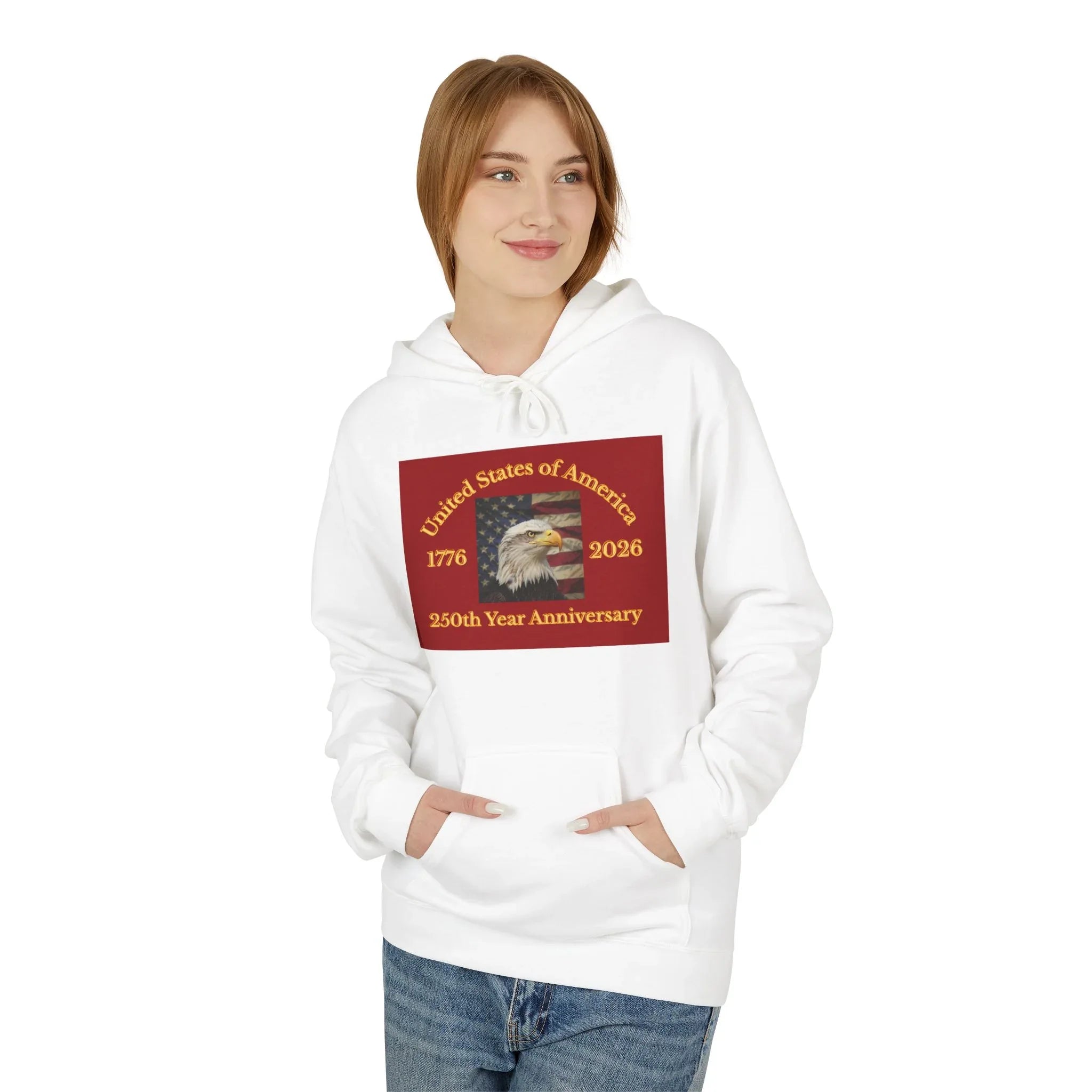 Bald Eagle Patriotic 250th Anniversary Hoodie 1776 2026 United States 250th Anniversary USA Patriotic Freedom Shirt Responsibly Made America - 250 USA Celebration