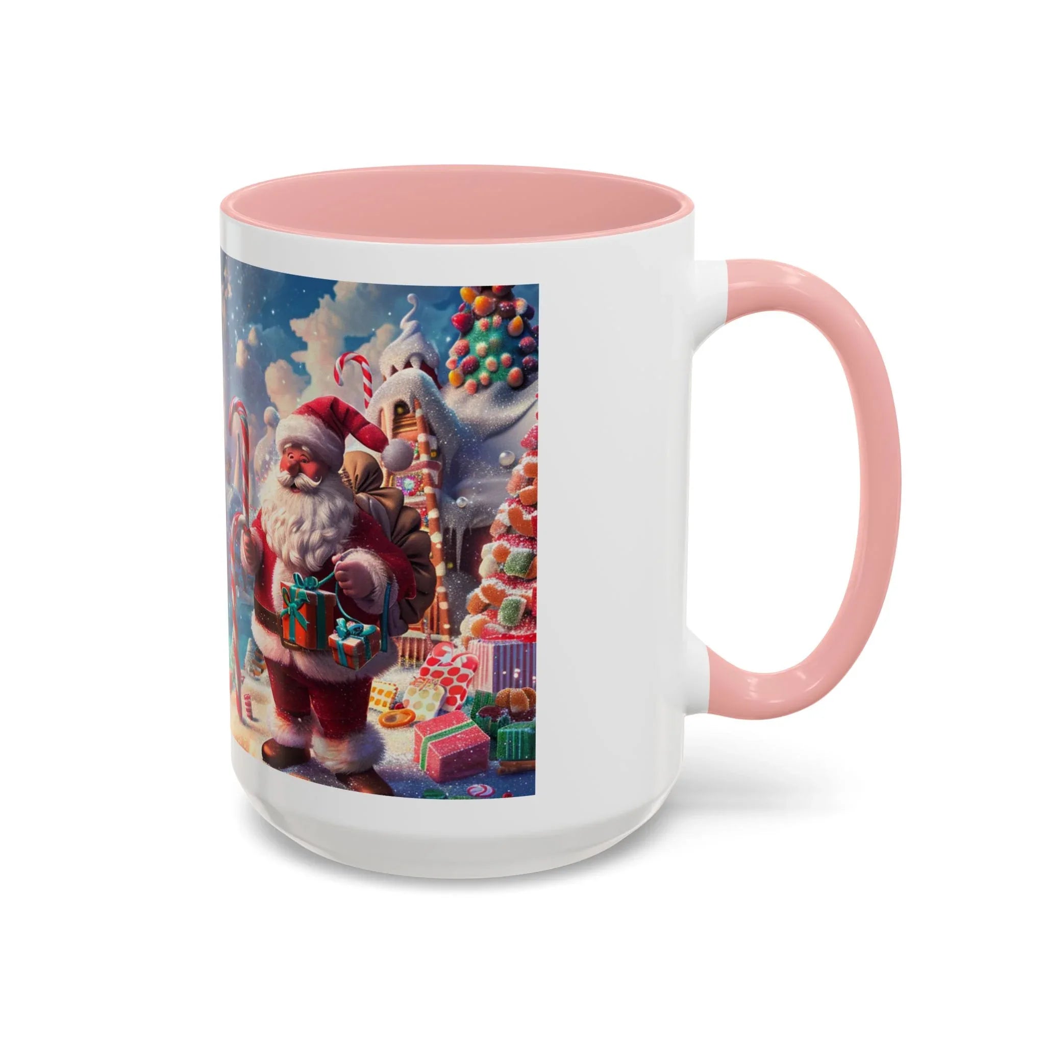 Festive Santa Accent Coffee Mug, Christmas Gift, Holiday Decor, Winter Wonderland, Hot Cocoa Mug, Seasonal Drinkware - 250 USA Celebration