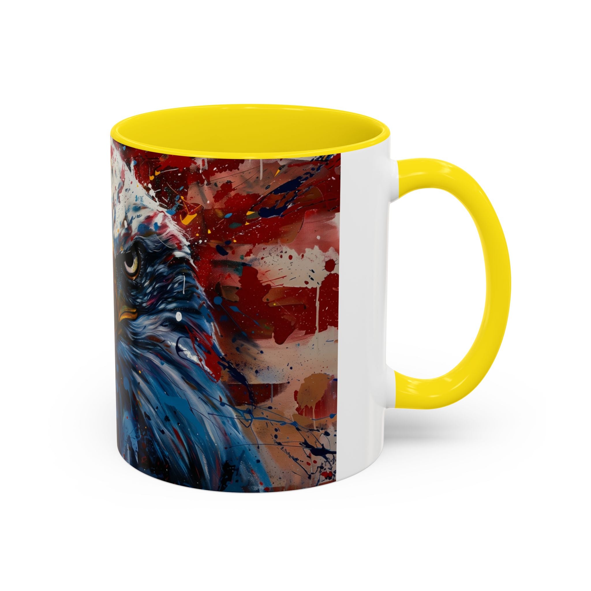 Patriotic Eagle Coffee Mug - Bold American Bald Eagle Art (11/15oz)