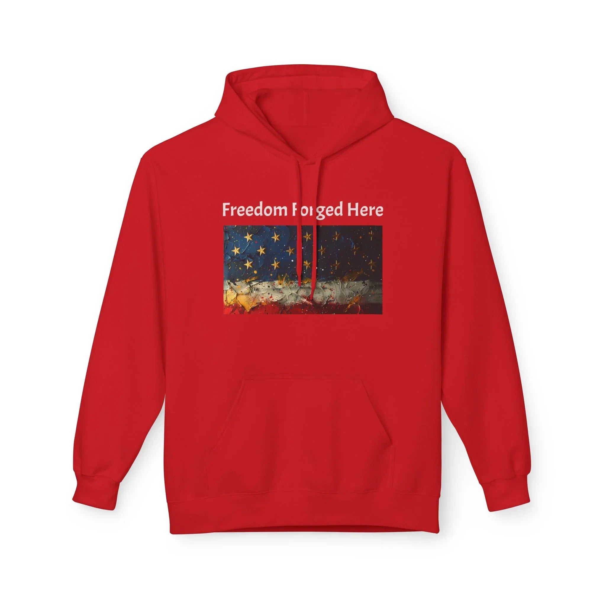 Freedom Forged Here American Flag Hoodie | Patriotic USA - 250 USA Celebration