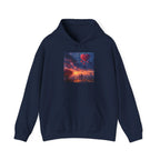 Romantic Sunset Hoodie with Hot Air Balloon, Unisex Sweatshirt for Valentines Day, Valentine's Day T-Shirts, Personalized Valentine's Gifts - 250 USA Celebration
