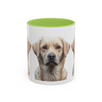 Soulful Labrador Portrait Accent Coffee Mug, Cute Dog Face Ceramic Mug - 250 USA Celebration