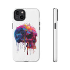 Colorful Drip Skull Phone Case | Hard Plastic Protective Case - 250 USA Celebration
