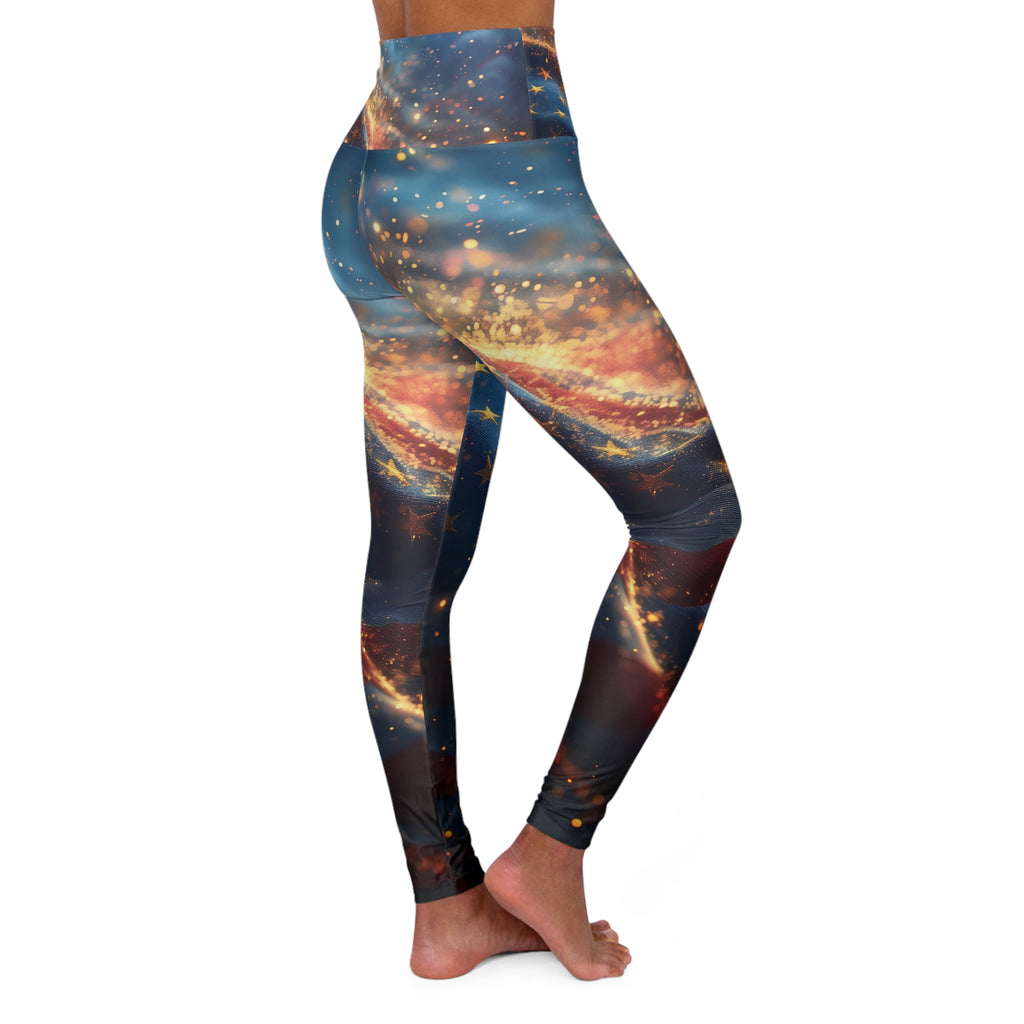 Galaxy Starburst High-Waist Yoga Leggings