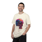 Colorful Drip Skull T-shirt | Watercolor Skull Shirt, Artistic Gothic Tee - 250 USA Celebration