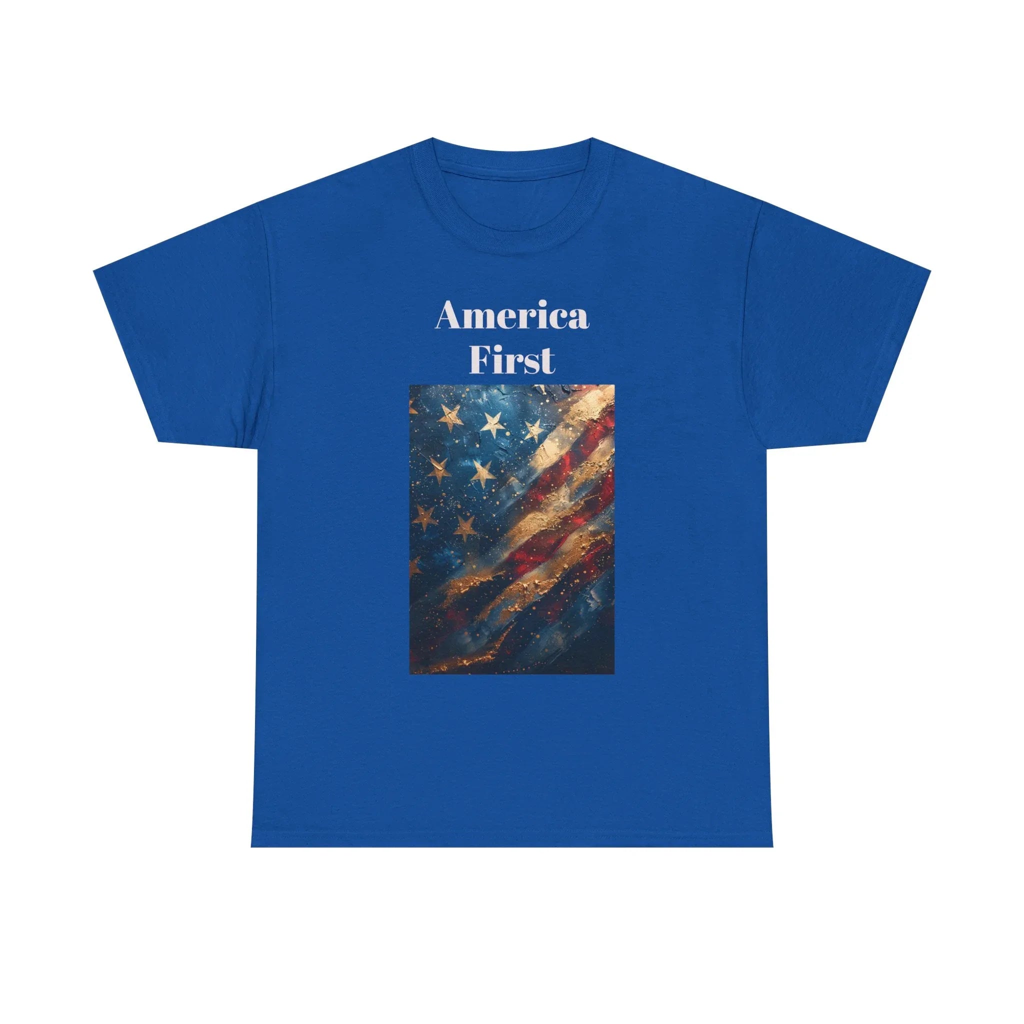Vintage American Flag Tee, Patriotic Apparel, Independence Day Shirt, Unisex Cotton T-Shirt, Memorial Day Gift, America First Design - 250 USA Celebration