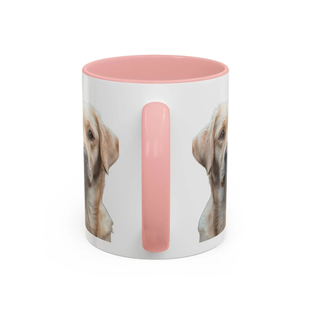 Soulful Labrador Portrait Accent Coffee Mug, Cute Dog Face Ceramic Mug - 250 USA Celebration