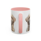 Soulful Labrador Portrait Accent Coffee Mug, Cute Dog Face Ceramic Mug - 250 USA Celebration