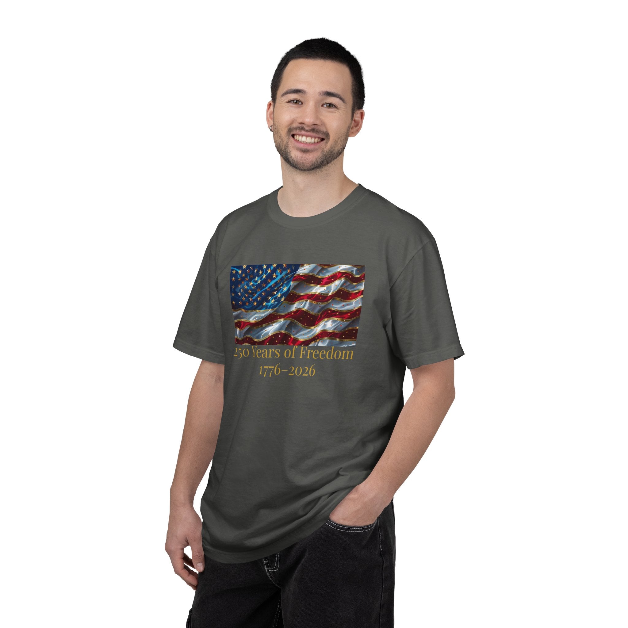 250 Years of Freedom 1776–2026 American Flag T-Shirt