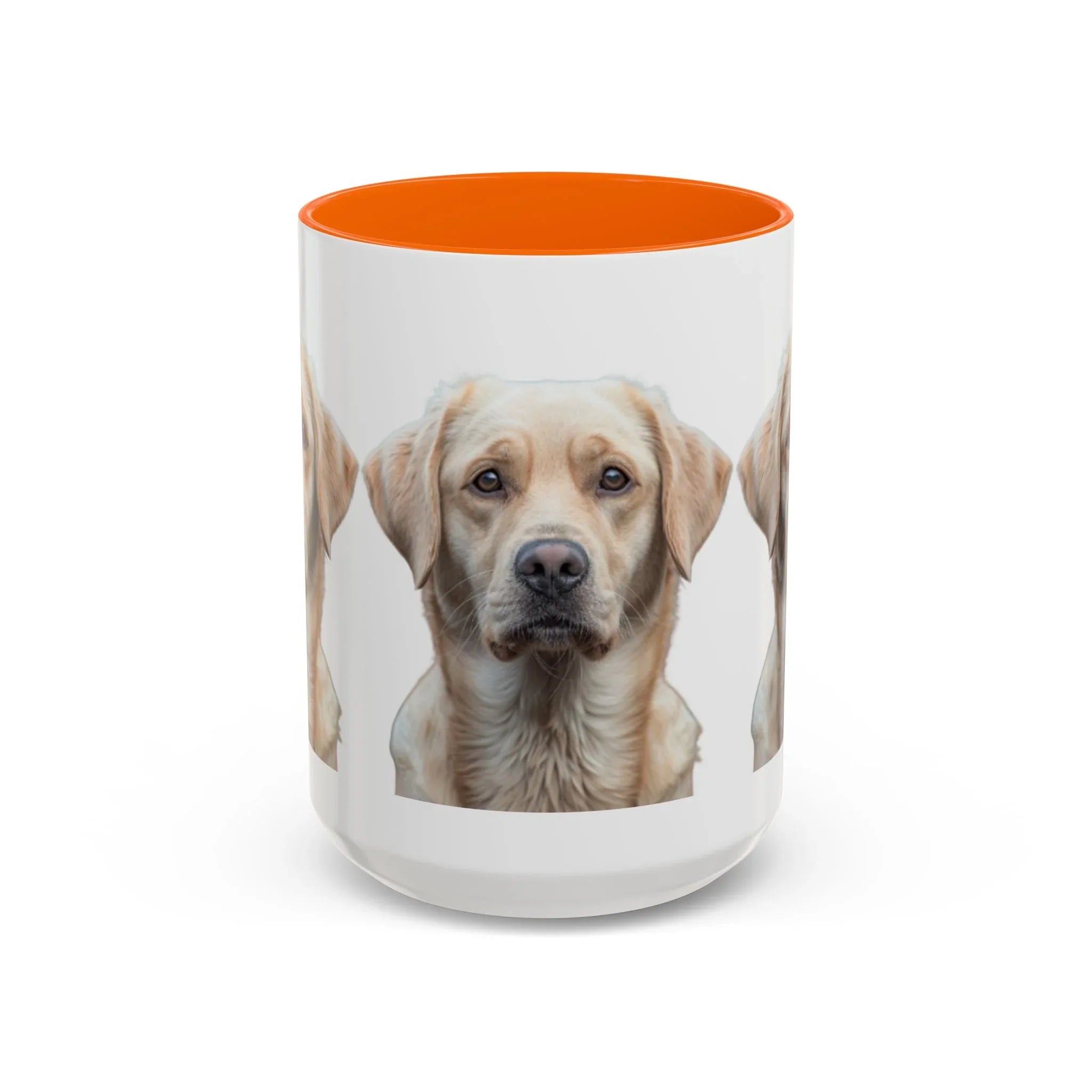 Soulful Labrador Portrait Accent Coffee Mug, Cute Dog Face Ceramic Mug - 250 USA Celebration