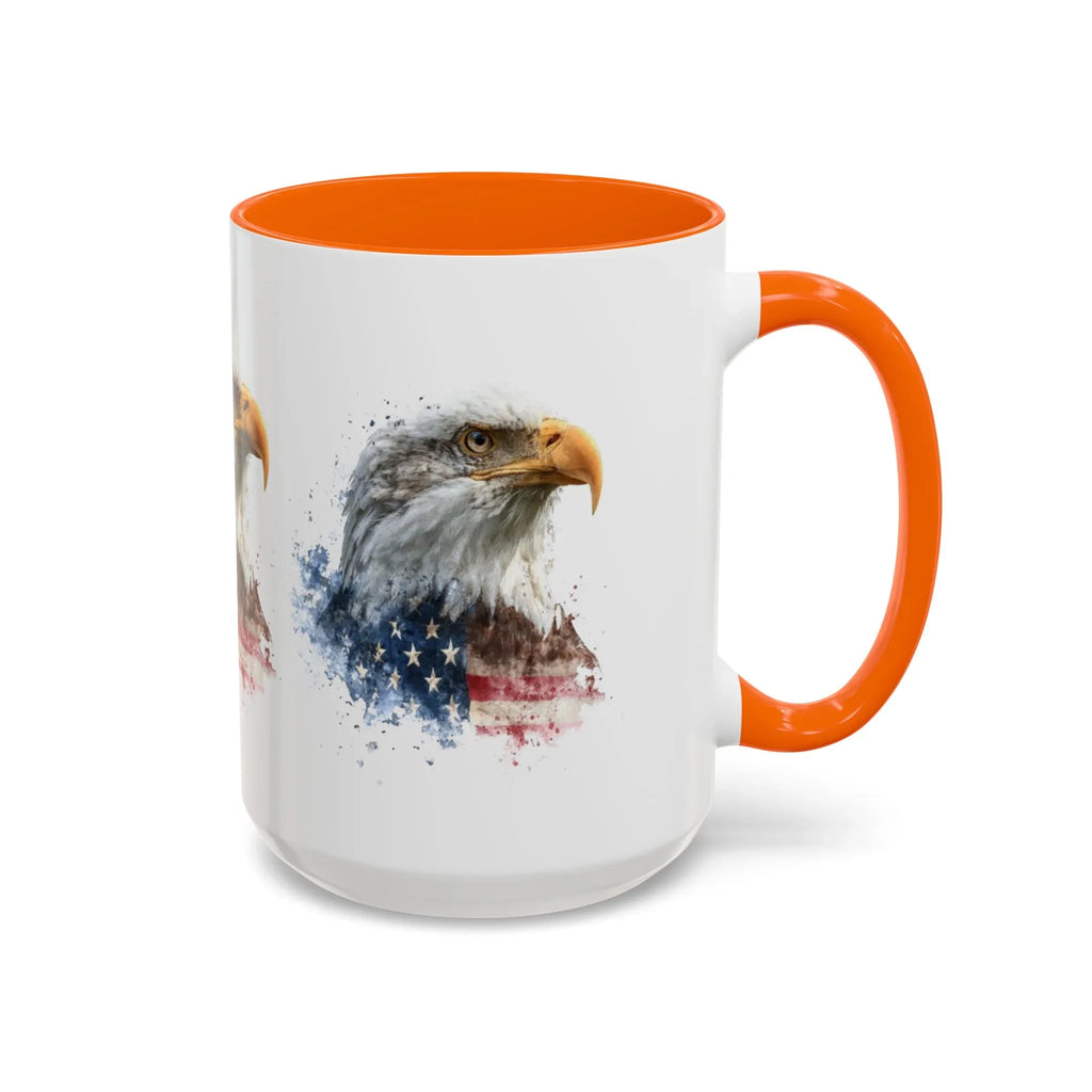 American Flag Bald Eagle Mug | Accent Coffee Mug - 250 USA Celebration