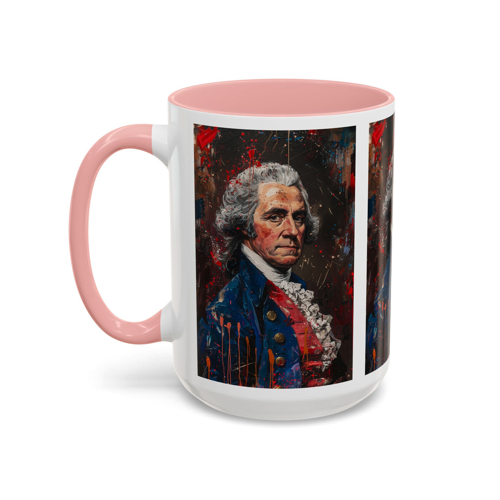 Historical Portrait Accent Mug — Patriotic Vintage-Style Coffee Cup