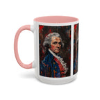 Historical Portrait Accent Mug — Patriotic Vintage-Style Coffee Cup