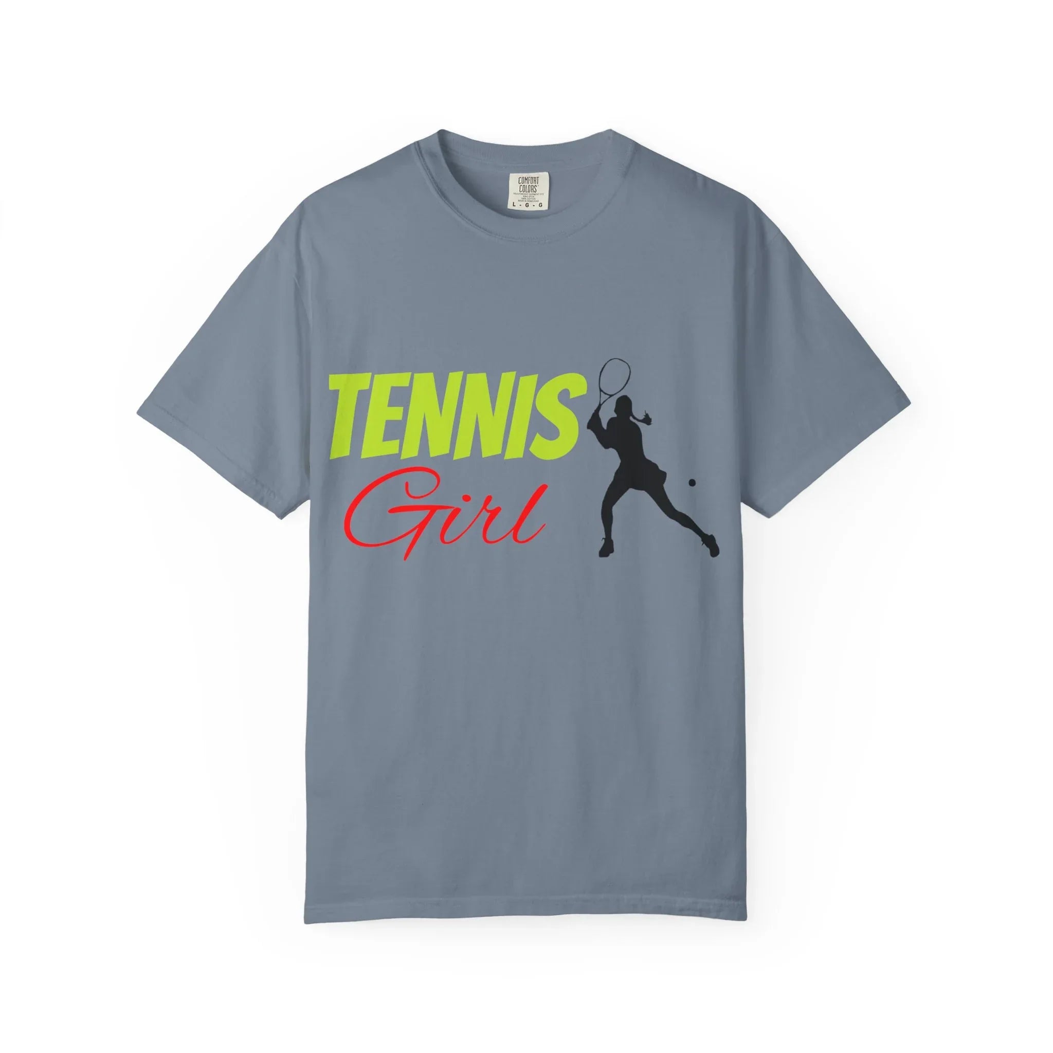 Tennis Girl T-shirt | Tennis Player Silhouette, Sporty Graphic Tee - 250 USA Celebration