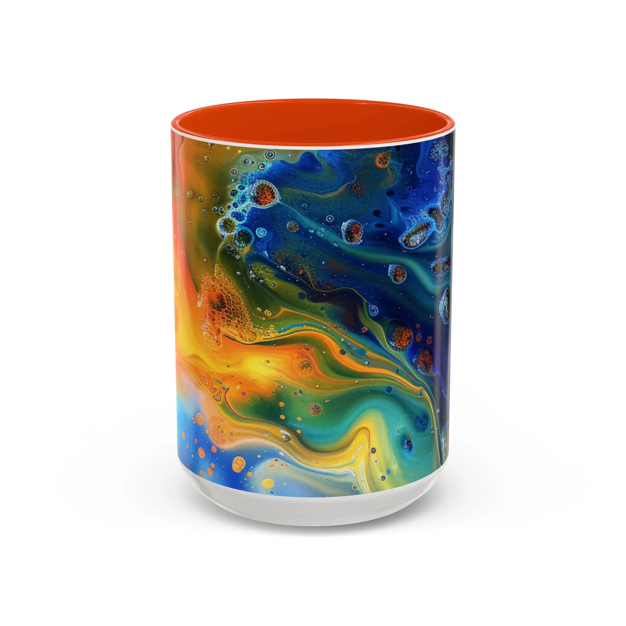 Colorful Mugs (11oz, 15oz) Intense abstract oil splat- coffee cup - 250 USA Celebration
