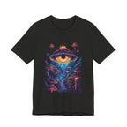 Glowing Third Eye Psychedelic Mushrooms T-Shirt | Neon Lava Lamp Blacklight - 250 USA Celebration