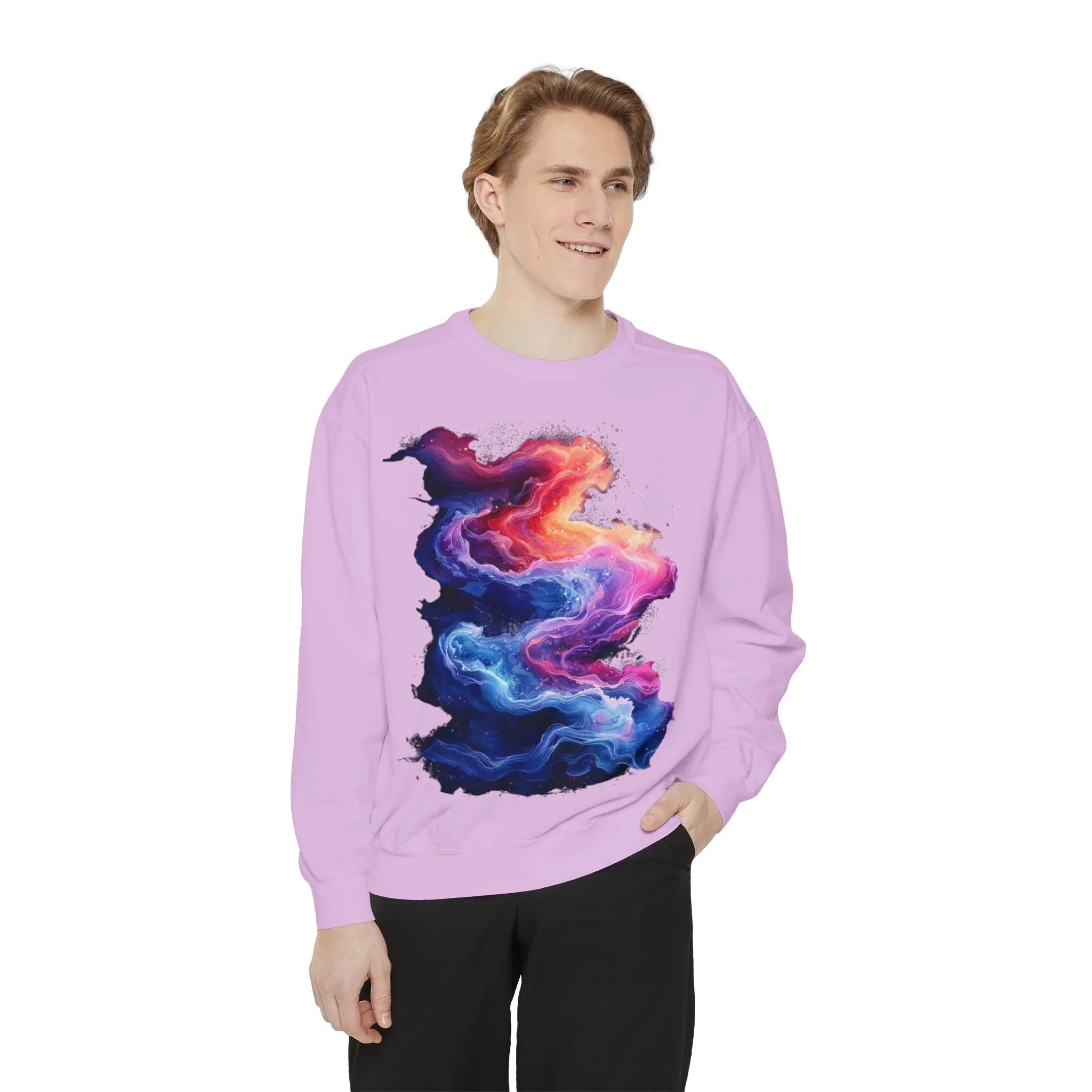 Hyper Bloom Fracture: Psychedelic tee with shattering florals in electric turquoise & magenta flares. Unisex trippy festival flair! - 250 USA Celebration