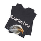 America First Eagle T-Shirt – Patriotic Bald Eagle Tee