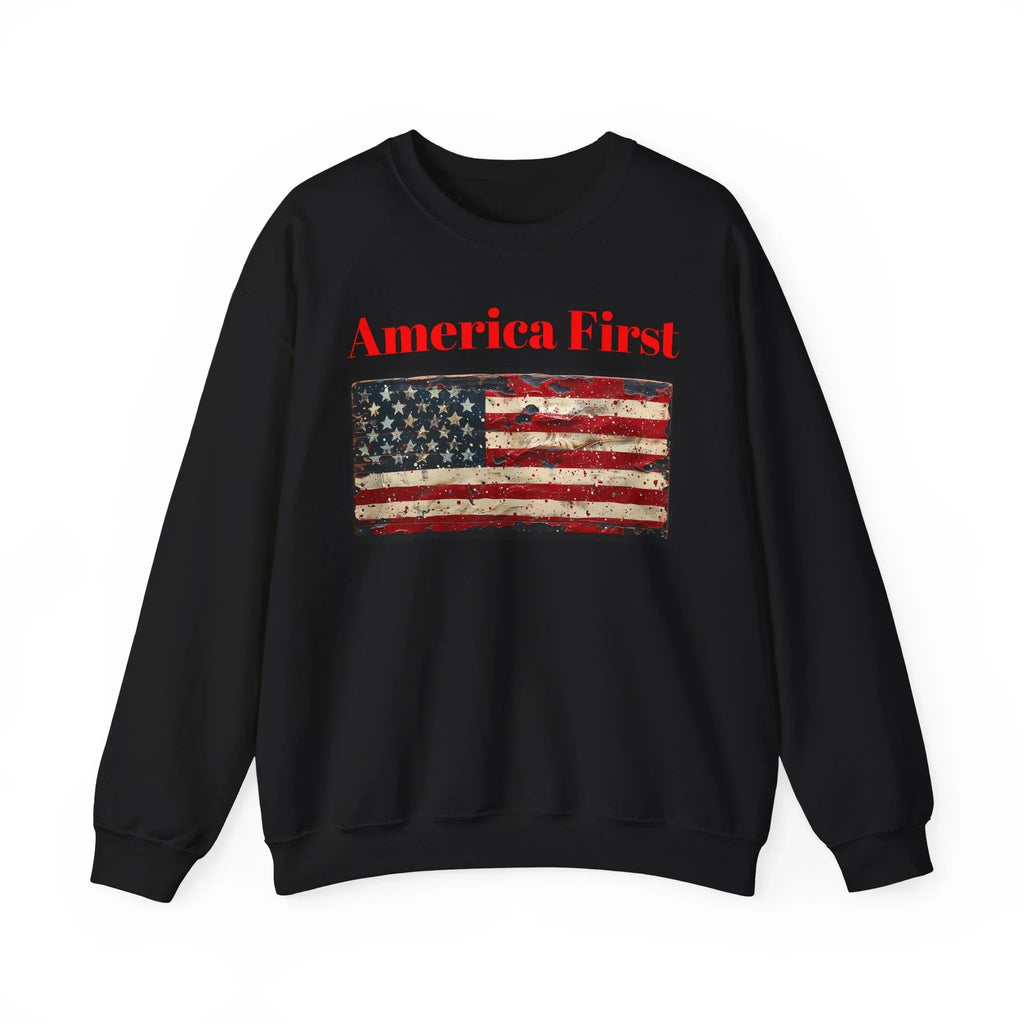 Patriotic American Crewneck Sweatshirt, USA Graphic Tees, Flag T-Shirts, Independence Apparel, Funny Patriotic Shirts, Custom American Tees - 250 USA Celebration
