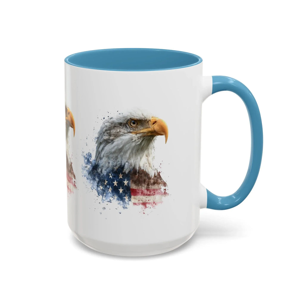 American Flag Bald Eagle Mug | Accent Coffee Mug - 250 USA Celebration