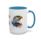 American Flag Bald Eagle Mug | Accent Coffee Mug - 250 USA Celebration
