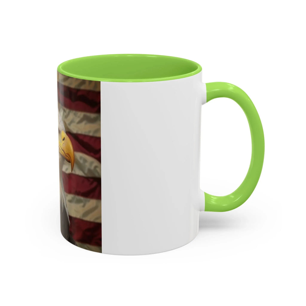 Colorful Mugs (11oz, 15oz) American eagle with American flag, fireworks all around the eagle, patriotic themed - 250 USA Celebration