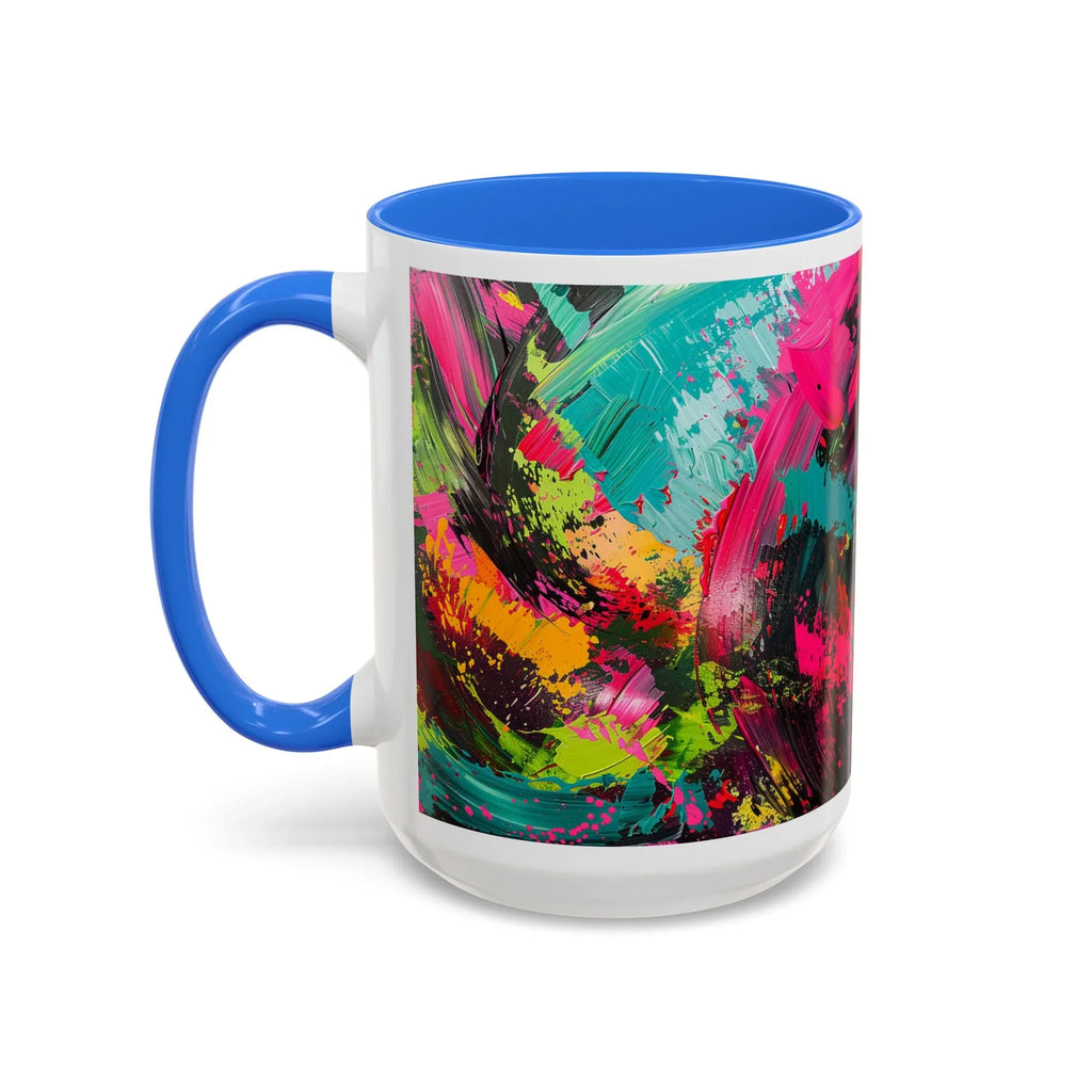 Abstract Colorful Brushstroke Mug | 11oz 15oz Ceramic - 250 USA Celebration