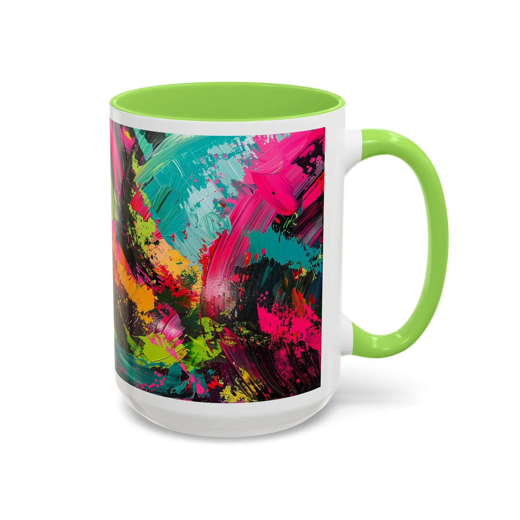 Abstract Colorful Brushstroke Mug | 11oz 15oz Ceramic - 250 USA Celebration