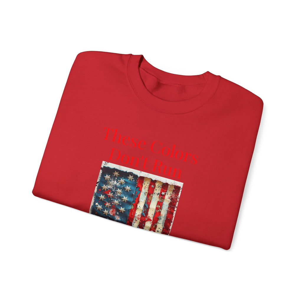 Patriotic Vintage Crewneck Sweatshirt, USA Flag Design, Unisex Sweatshirt, Cozy Apparel for Independence Day, Gift for Veterans