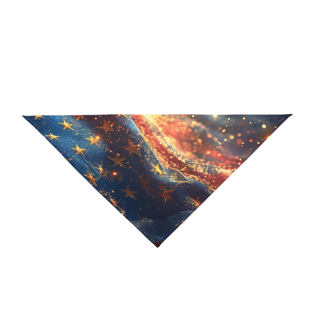 Starry Pet Bandana, Patriotic Dog Scarf, Amerika Flag Style, Festive Pet Accessories, Independence Day Wear, Dog Fashion - 250 USA Celebration