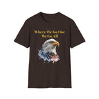 Where We Go One We Go All – Anniversary Gold Signature T-Shirt - Unisex Softstyle T-Shirt