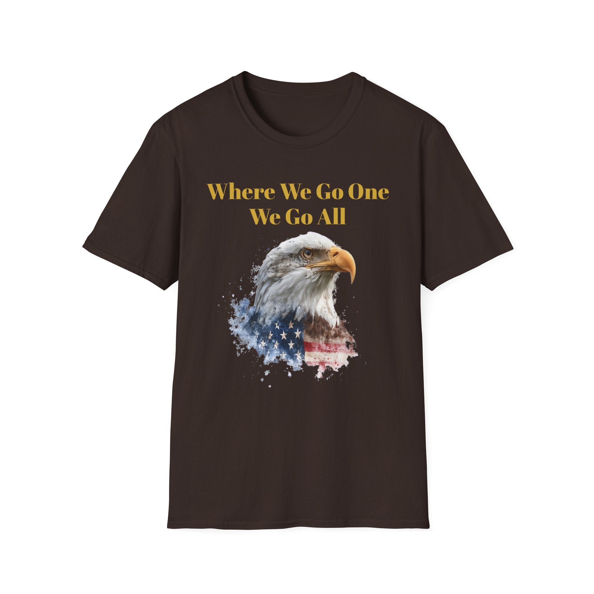 Where We Go One We Go All – Anniversary Gold Signature T-Shirt - Unisex Softstyle T-Shirt