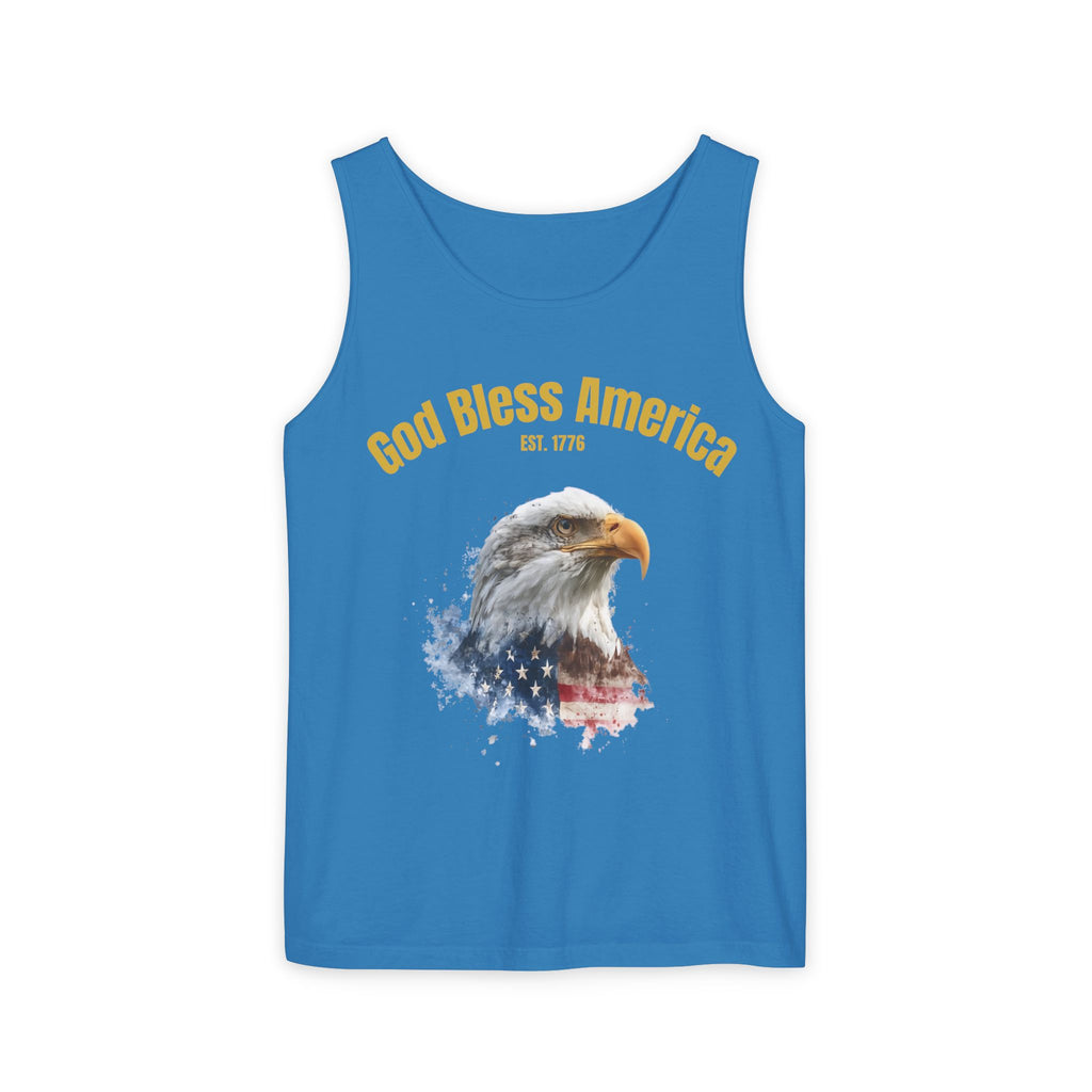 America 250 Tank Top | Official 250th Anniversary Edition American Bald Eagle watercolor flag Tank Top | Patriotic Eagle design