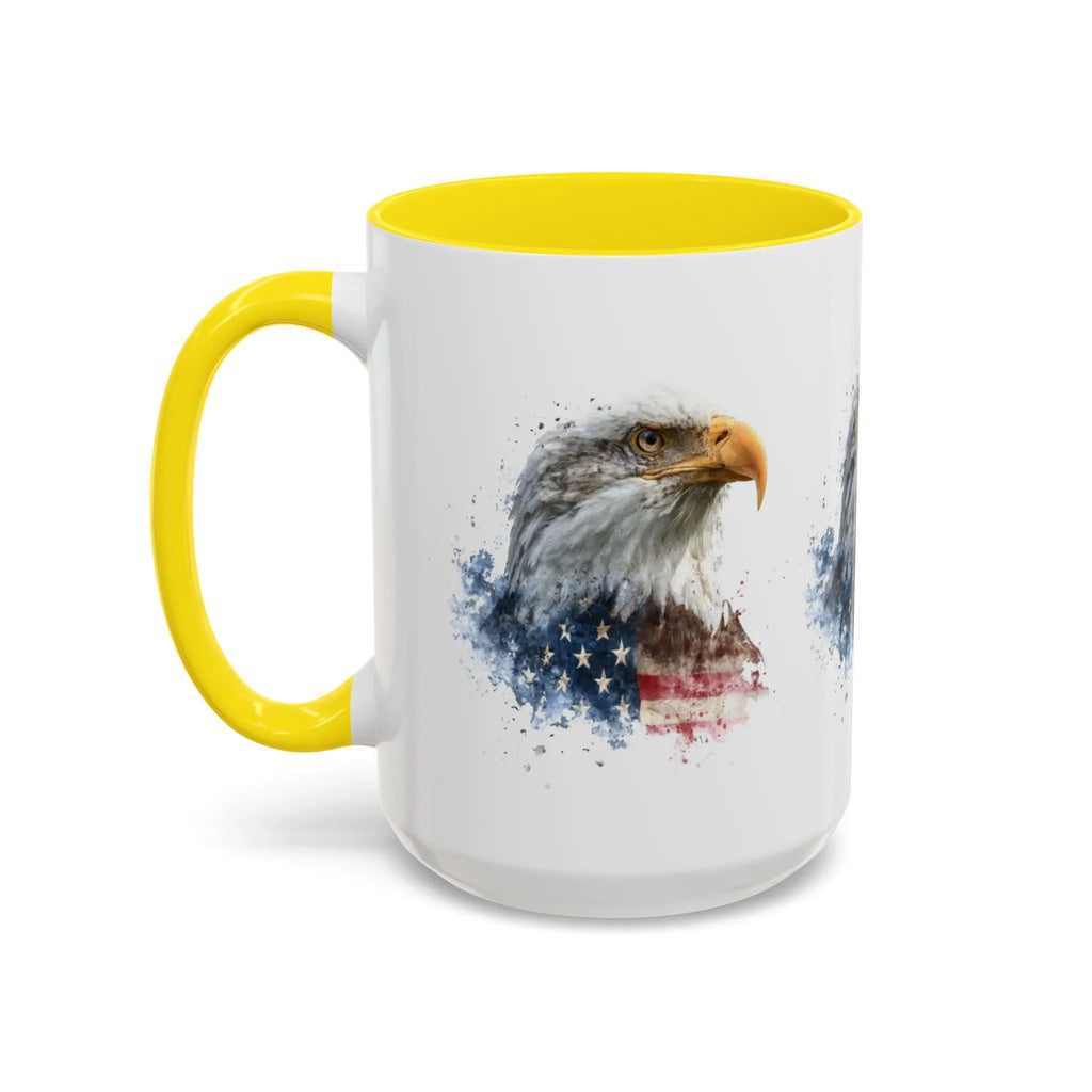 American Flag Bald Eagle Mug | Accent Coffee Mug - 250 USA Celebration