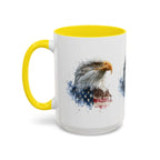 American Flag Bald Eagle Mug | Accent Coffee Mug - 250 USA Celebration
