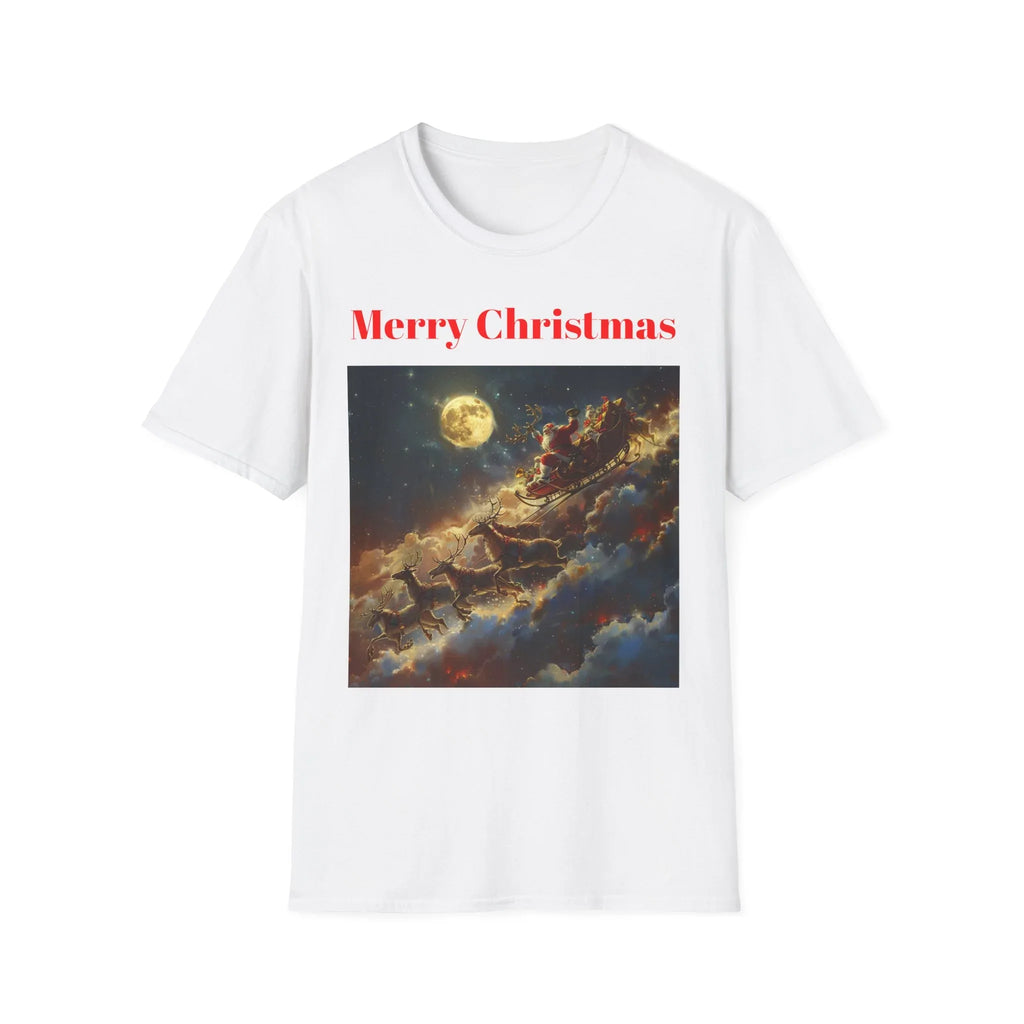 Christmas Graphic Tee, Unisex Softstyle T-Shirt, Holiday Outfit, Gift for Him/Her, Merry Christmas Shirt, Festive Wear - 250 USA Celebration